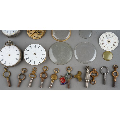 113 - A collection of pocket watches, including a George III silver pair cased pocket watch, Roberts Londo... 