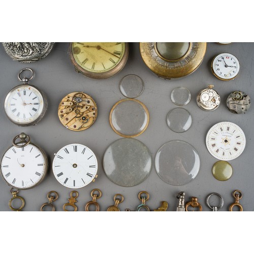 113 - A collection of pocket watches, including a George III silver pair cased pocket watch, Roberts Londo... 