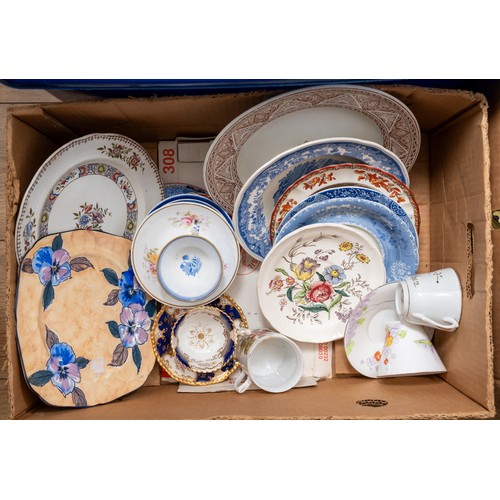 142 - Assorted collection of 19th and 20th Century table ware, plates, teapots, saucers, cups etc (6 boxes... 