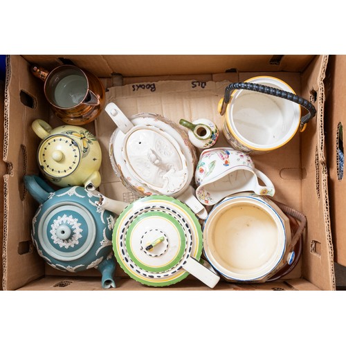 142 - Assorted collection of 19th and 20th Century table ware, plates, teapots, saucers, cups etc (6 boxes... 