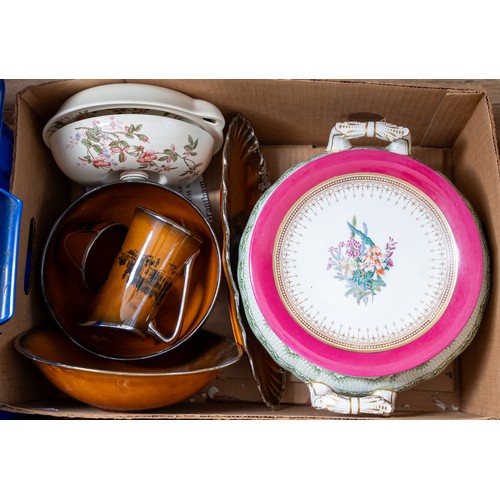 142 - Assorted collection of 19th and 20th Century table ware, plates, teapots, saucers, cups etc (6 boxes... 