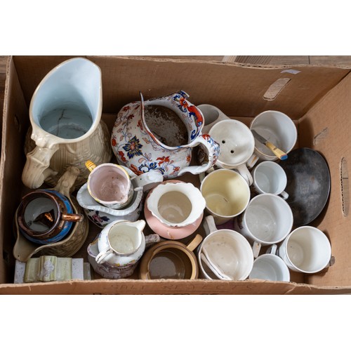 142 - Assorted collection of 19th and 20th Century table ware, plates, teapots, saucers, cups etc (6 boxes... 