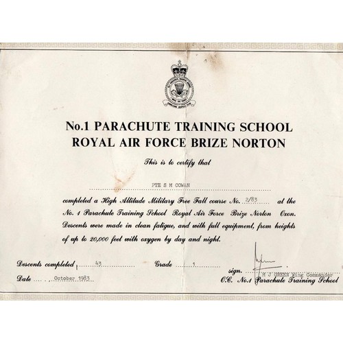 256 - An outstanding Falklands Campaign Pair  to L/Cpl Cowan 3rd Bn Parachute Regt. British Parachute Regi... 