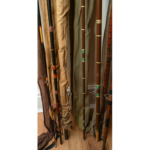 138A - A selection of course fishing rods, various 2 and 3 piece rods, mixture of fibreglass and can

2 Vin... 