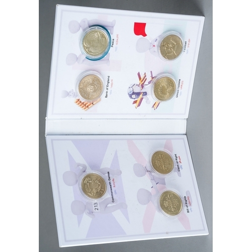 612 - Limited edition Coin collectors album with £2 coins issued between 1986-1996, 7 in total