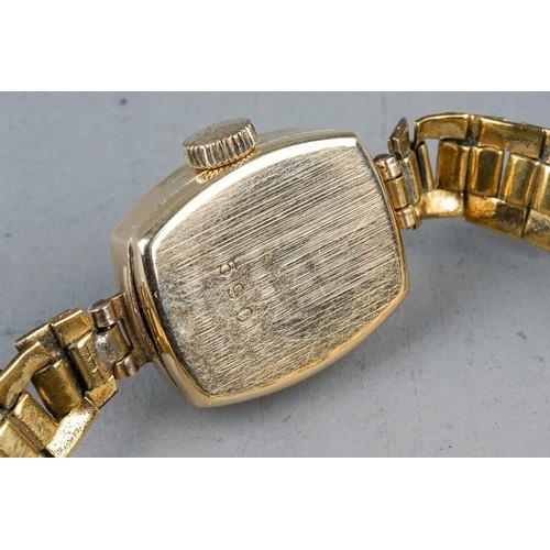 51 - A ladies 9ct yellow gold cased Everite wristwatch, gold-plated strap; and a collection of costume je... 