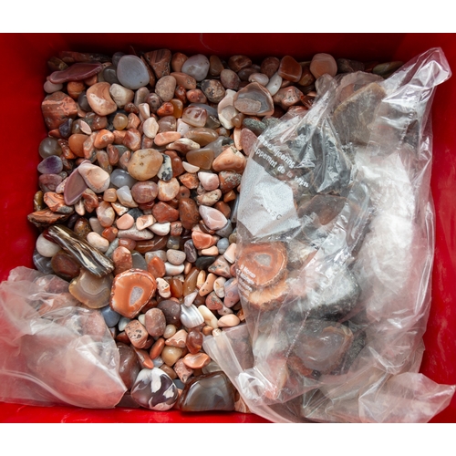 115 - A large collection of rock and stone samples in 15 containers