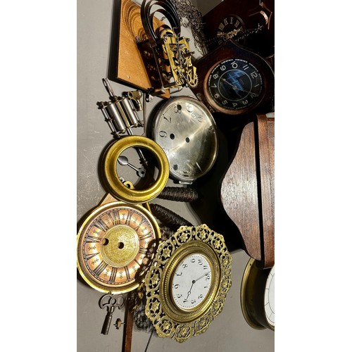 121 - Assorted clocks and parts (2 boxes)