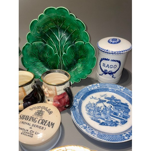 126 - Assorted ceramics to include: Rockingham pattern 1150 trio (cup, saucer and plate), five various egg... 