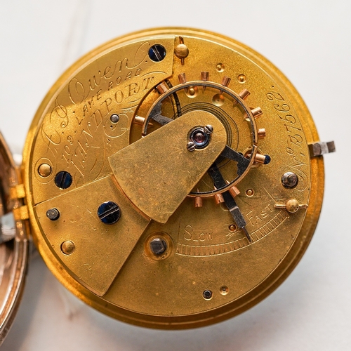 149 - A Victorian silver open faced pocket watch, 43mm white enamel dial with Roman numerals, subsidiary s... 