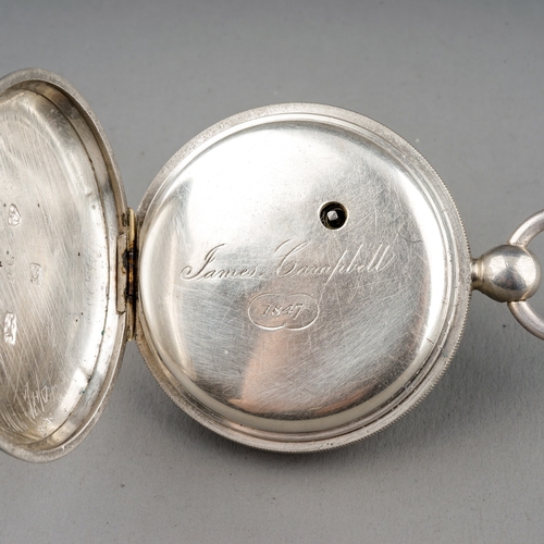 152 - A Victorian silver open face pocket watch, 45mm white enamel dial with Roman numerals, subsidiary se... 