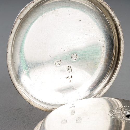 155 - A Victorian silver open face pocket watch, 42mm white enamel dial with Roman numerals and subsidiary... 