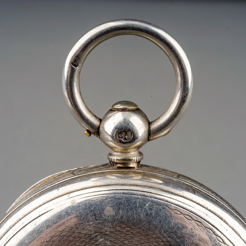 157 - A Victorian silver openface pocket watch, 42mm white enamel dial with Roman numerals and subsidiary ... 