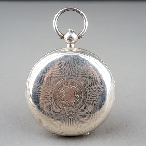 158 - A Victorian silver J.G. Graves Express English Lever openface pocket watch, 42mm white enamel dial w... 