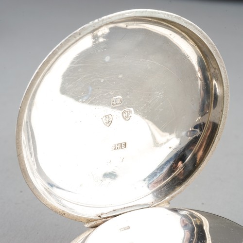 158 - A Victorian silver J.G. Graves Express English Lever openface pocket watch, 42mm white enamel dial w... 