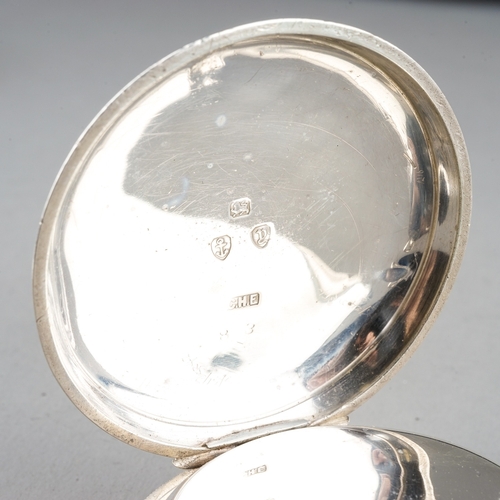 158 - A Victorian silver J.G. Graves Express English Lever openface pocket watch, 42mm white enamel dial w... 