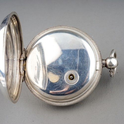 159 - A Victorian silver open face pocket watch, 45mm white enamel dial inscribed 'The Express English Lev... 