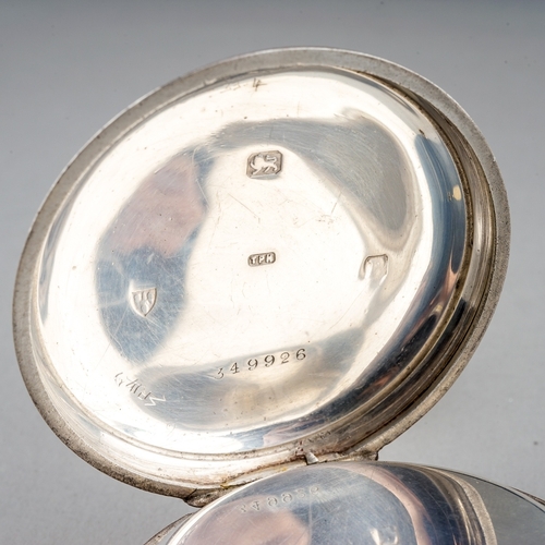 159 - A Victorian silver open face pocket watch, 45mm white enamel dial inscribed 'The Express English Lev... 