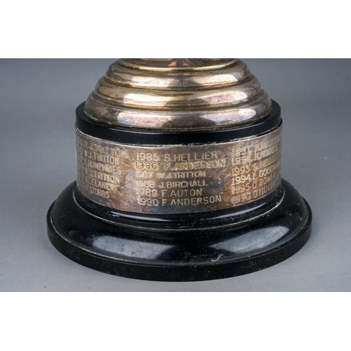 179 - A Modern two handled silver trophy with presentation inscription dated 1965, hallmarked by Viner's o... 