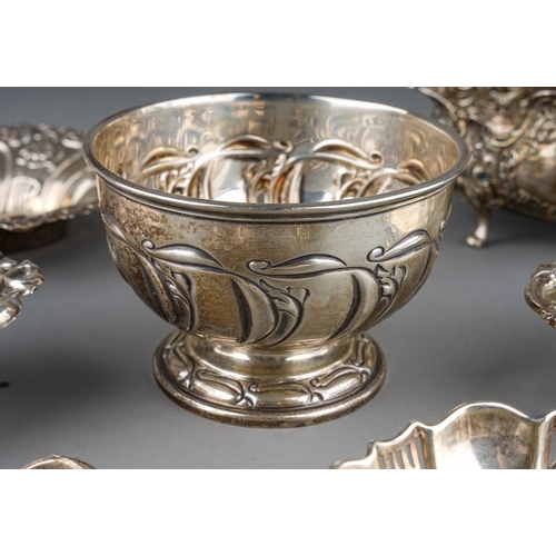 183 - Seven late 19th/early 20th Century silver bon bon dishes, all hallmarked makers include: JD/WD, Ches... 