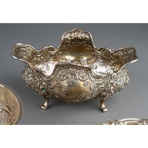 183 - Seven late 19th/early 20th Century silver bon bon dishes, all hallmarked makers include: JD/WD, Ches... 