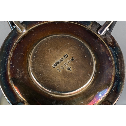 185 - An Edwardian silver plate egg warmer / coddler and cover, the cover chased with flowers, cartouche e... 