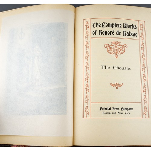 191 - The Complete works of Honore de Balzac in 13 volumes.  Colonial Press 10 Boston and New York ND c190... 