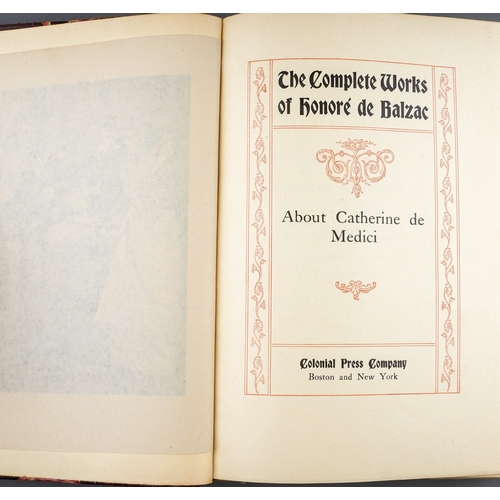 191 - The Complete works of Honore de Balzac in 13 volumes.  Colonial Press 10 Boston and New York ND c190... 