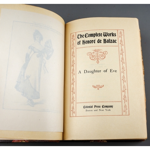 191 - The Complete works of Honore de Balzac in 13 volumes.  Colonial Press 10 Boston and New York ND c190... 