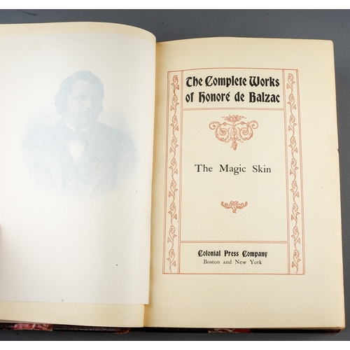 191 - The Complete works of Honore de Balzac in 13 volumes.  Colonial Press 10 Boston and New York ND c190... 