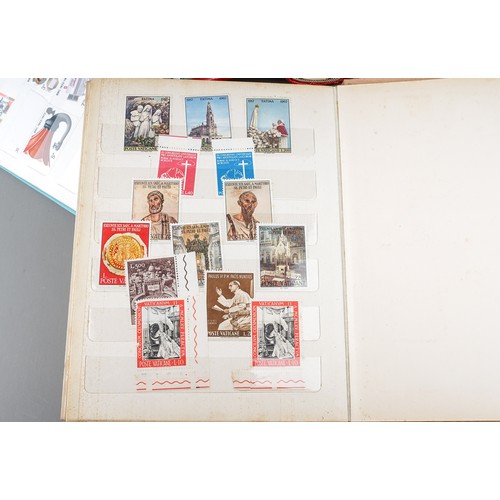 194 - Three stamp albums containing World and mat GB selections