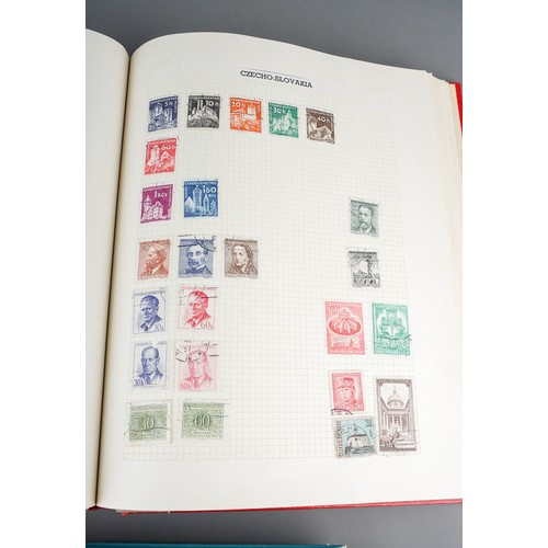 194 - Three stamp albums containing World and mat GB selections