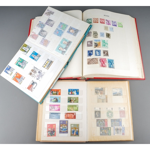 194 - Three stamp albums containing World and mat GB selections