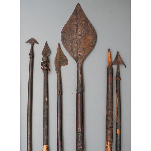 196 - A Collection of Arrows, a Hatchet and two swords. Five Arrows, possibly of African Origin A  Hatchet... 