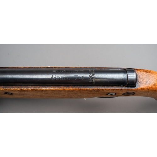 203 - Series 70 model 74 air rifle

.177 Series 70 model 74 air rifle

In good clean condition.