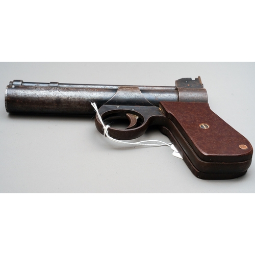 209 - Webley Junior 177 Air Pistol

Made by Webley & Scott of Birmingham.

Condition is good, slight pitti... 