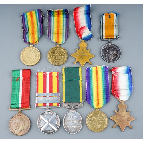 249 - A collection of British Medals. 
Great War Pair - R-29124 A Cpl H H Simpkins K R Rif C.  Condition G... 