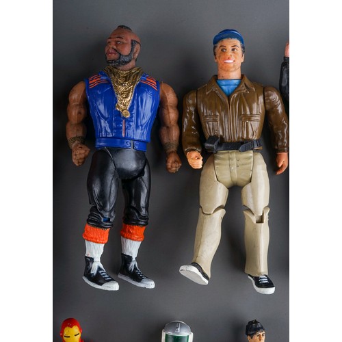 284 - 1980's Figures including The A-Team, Spok, GI Joe, Iron Man, Dr. Terror