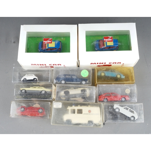 286 - A very large quantity of Herpa 1/87 HO Scale boxed model cars, commercial vehicles etc.  Some damage... 