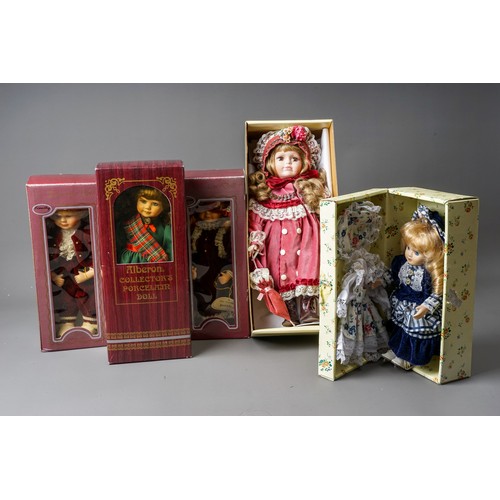 297 - A collection Modern decorative dolls and associated furniture