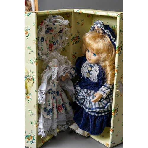 297 - A collection Modern decorative dolls and associated furniture