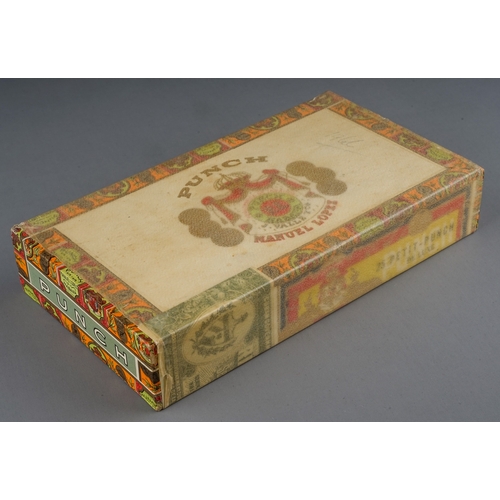 318 - A sealed box of twenty-five Punch Manuel Lopez Petit Corona handmade Cuban cigars, dated December 19... 