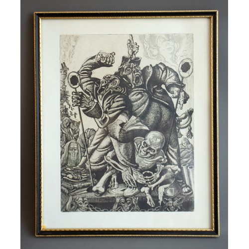 460 - English School (20th Century)
Scandel
etching, 12 x 17cm, titled to reverse in pencil 4/50, Prize wi... 