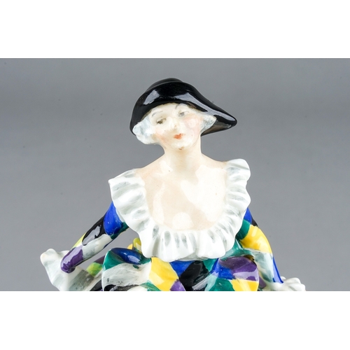 491 - An early 20th Century Royal Doulton figure Harlequinade HN585, factory stamp to base, impressed numb... 