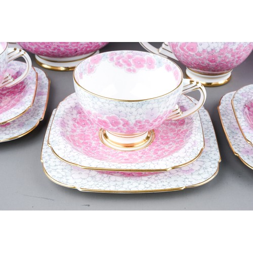 501 - Large Paragon tea set, replica of service made for H.M. Queen, including tea pot, hot water jug, 6 t... 