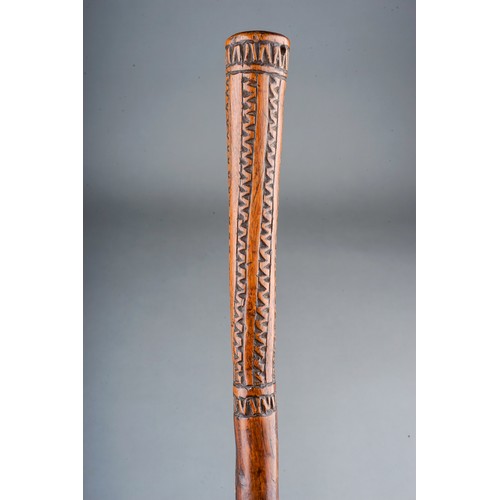 512 - Antique tribal art Fijian Ula throwing club 19th Century.  Length 42cm