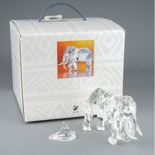 581 - Two Swarovski Crystal Society Inspirational Africa models to include: The Elephant 1993 and The Lion... 