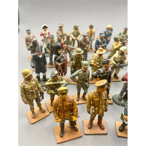 391 - A collection of del Prado cold painted lead soliders, Wellington and various 20th Century American, ... 