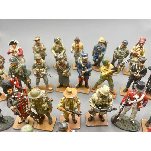 391 - A collection of del Prado cold painted lead soliders, Wellington and various 20th Century American, ... 