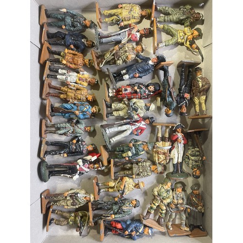 391 - A collection of del Prado cold painted lead soliders, Wellington and various 20th Century American, ... 